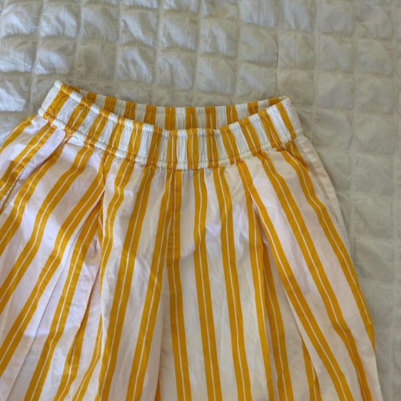 Sundry Striped Yellow and White Wide-Leg Pants - Picture 3 of 6